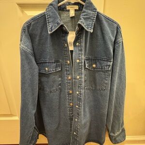 Forever 21 Blue Denim Shirt